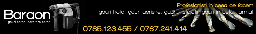 carotare beton, gauri hota, gauri aer conditionat, gauri ventilatie, gauri aerisire, gauri centrale termice, gauri instalatii sanitare, gauri instalatii electrice, gauri beton armat, decupare beton, decupare usa, decupare ferestre, demolare pereti, Turnu Magurele, Alexandria, Bucuresti